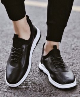 Giày Thể Thao Nam – Giày Sneaker kiểu Hàn Quốc Mã G04 Màu Đen