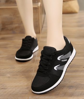 Giày Thể Thao Nữ – Giày Sneaker Nữ kiểu Hàn Quốc Mã G02 Màu Đen Trắng