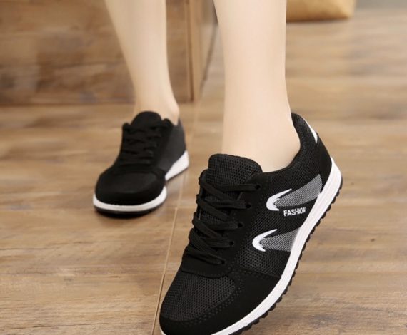 Giày Thể Thao Nữ – Giày Sneaker Nữ kiểu Hàn Quốc Mã G02 Màu Đen Trắng